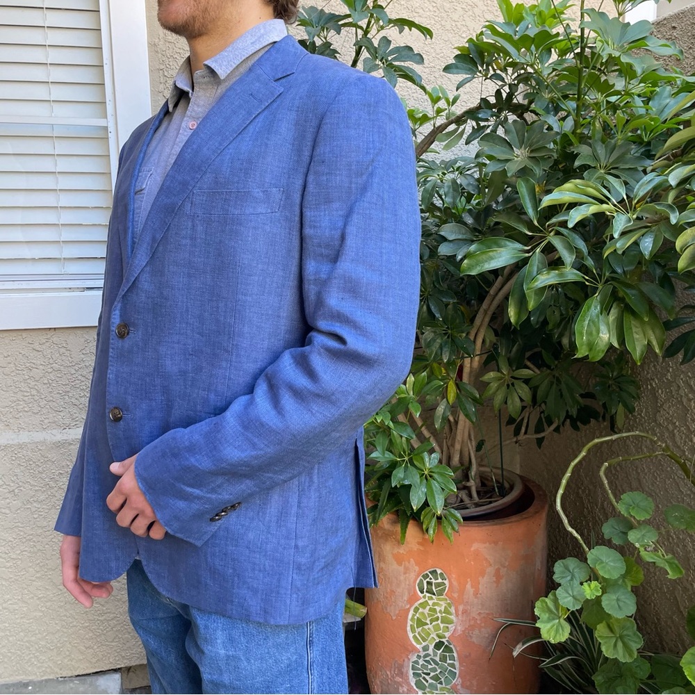 New blue Rodd & Gunn linen jacket